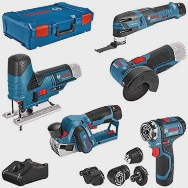 BOSCH Set akumulatorskog alata GSR + GOP + GHO + GWS + GST, plava