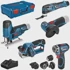 BOSCH Set akumulatorskog alata GSR + GOP + GHO + GWS + GST, plava