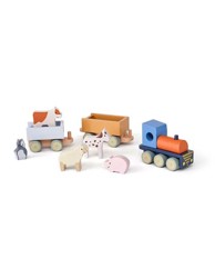 KID’S CONCEPT Drveni vlak s domaćim životinjama