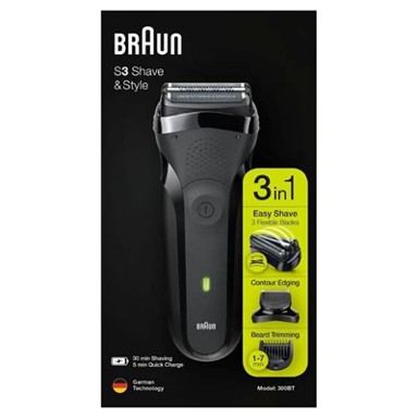 BRAUN Aparat za brijanje S3 300BT, 3u1, crni