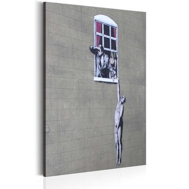 Slika Well Hung Lover by Banksy 80x120