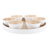 PT LIVING Bijeli set za serviranje od bambusa ø 32 cm Puro 