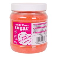 Obojeni šećer za šećernu vunu okus lubenice 1 kg, ružičasti