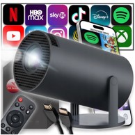 ODSERCA Pametni mini projektor HY300, Android TV, 1280 x 720, Bluetooth, crni