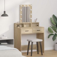 Stol toaletni s LED svjetlima model sonoma 79x41x140 cm, smeđa