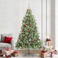 Božićno drvce umjetno s LED lampicama zelena 240 cm PVC i metal