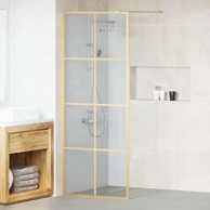 Zid za walk-in tuš, 80 x 195 cm, staklo otporno na udarce, zlatna