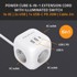 Razdjelnik napajanja 6 u 1 s USB i USB-C PD 20 W 2 m, bijeli
