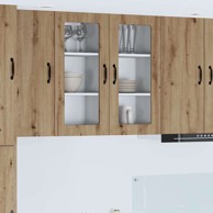 Zidni kuhinjski ormarić s policom 40x31x80 cm, hrast, smeđi