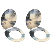 MDF Toaletne daske s poklopcem 2 kom s uzorkom plaže