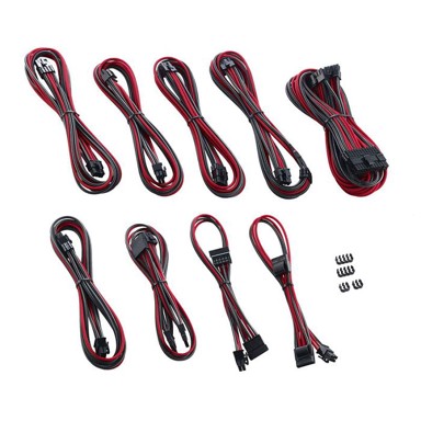 CABLEMOD C-Series Pro ModMesh set kabela za Corsair AXi/HXi/RM (Yellow Label), karbonski/crveni CM-PCSI-FKIT-NKCR-R