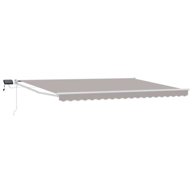 Tenda ručna sklopiva s LED rasvjetom, 4.5x3 m, svijetlosiva, bijela