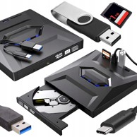 DEXXER Prijenosni CD i DVD 2MB USB 3.0 SD TF čitač, 5u1