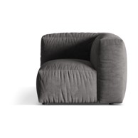 MICADONI Siva baršunasti modularna sjedeća garnitura (promjenjiva) Martina, 106x106x75 cm