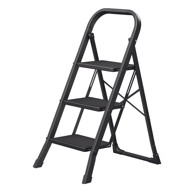 SONGMICS Stolica s 3 stepenice, 74,5 x 46,5 x 105 cm, crna