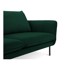 COSMOPOLITAN DESIGN Tamnozelena baršunasta sofa 160 cm Vienna, 160x92x95 cm