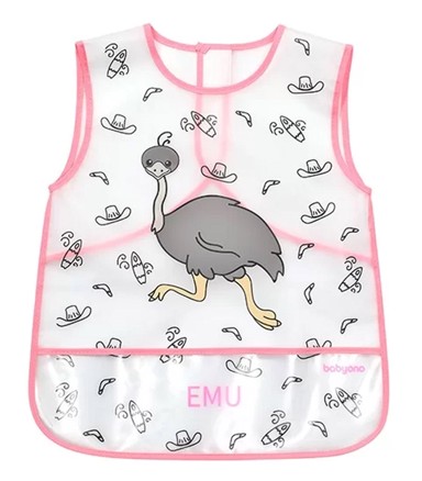 BABYONO Podbradak košuljica, Active Baby, 24+ mjeseci, motiv emu, roza