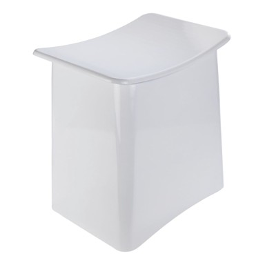 WENKO Bijela stolica s prostorom za odlaganje Wing, 33 l