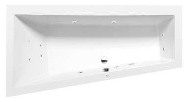 POLYSAN Andra L, hidromasažna kada, 160x90x45 cm, Active Hydro sustav, kromirana završna obrada