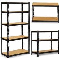 HUMBERG Metalni stalak za odlaganje HR-853, 183 x 90 x 40 cm, crni