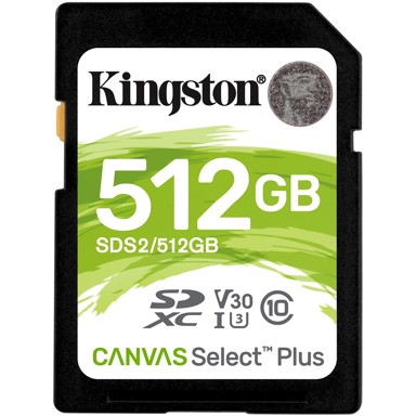 KINGSTON Memorijska kartica Canvas Select Plus SDXC, 512GB, 100MB/s