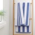 BIANCA Bijeli/plavi pamučan ručnik 90x140 cm Stripe Jacquard