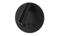LED zidna svjetiljka, 8 W, ON/OFF prekidač, USB, crna
