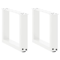 Noge za stolić U-oblika 2 kom bijele 30x(30-31) cm čelik