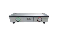 SOLIS Električni roštilj 97928, 2x1000 W, 49x39 cm, inox