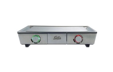 SOLIS Električni roštilj 97928, 2x1000 W, 49x39 cm, inox