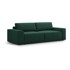 MICADONI HOME Zelena sklopiva sofa 247 cm Jodie, 247x107x86 cm