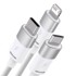BASEUS Kabel StarSpeed 3u1, USB-C + Micro + Lightning 3,5A, 1.2m