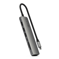 SATECHI HUB 7 u 1 USB-C Slim Multiport Adapter s Ethernetom – Space Grey