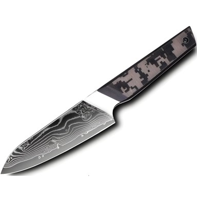 Damaskasti kuhinjski nož Ta-37578 Bunka Kp37578, crni i sivi