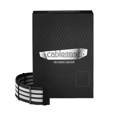 CABLEMOD Komplet kabela C-Series PRO ModMesh, crno/bijelo, za Corsair RMi/RMx/RM (crna oznaka)  