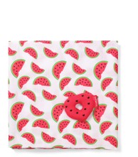 BABYONO Swaddles tetra pelene za povijanje, zvečka, Lubenica