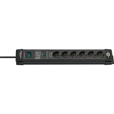 BRENNENSTUHL Produžni kabel Premium-Line 6 utičnica zaštita od prenapona 1,8 m, crni