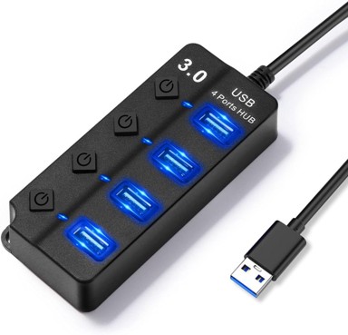 Hoppac USB hub, 4 porta, 1x USB 3.0 i 3x USB 2.0
