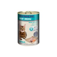 PREMIERE Hrana za mačke Cat Meat Menu Adult piletina i losos, 400 g, konzerva