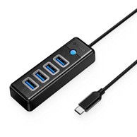 ORICO HUB adapter PW4U-C3 USB-C – 4× USB 3.0, crni