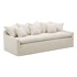 KAVE HOME Bež lanena sofa 230 cm Zenira, 230x105x85 cm