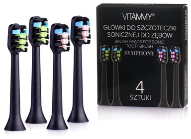 VITAMMY Glave za četkicu Symphony TOW014963, 4 kom, crne