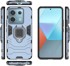 Maskica s oklopnim držačem i prstenom od stakla za Xiaomi Redmi Note 13 Pro 5G, 2x svijetloplava TPU maskica