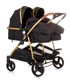 CHIPOLINO Dječja kolica Duo smart za blizance - Obsidian Leaves