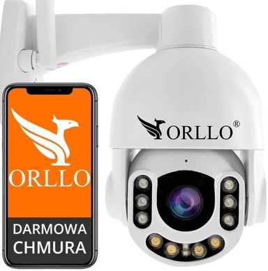 ORLLO Kamera Z7 Pro, 4 Mpx, GSM, 355° rotacija, noćni vid u boji, AI analiza, alarm, IP66, bijela
