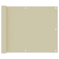 Balkonski zastor krem 75 x 500 cm od tkanine Oxford