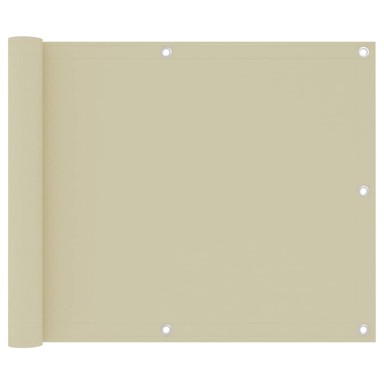 Balkonski zastor krem 75 x 500 cm od tkanine Oxford