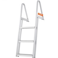VEVOR Uklonjive aluminijske ljestve za pristanište s 3 stepenice, 61 x 45,5 x 122,5 cm