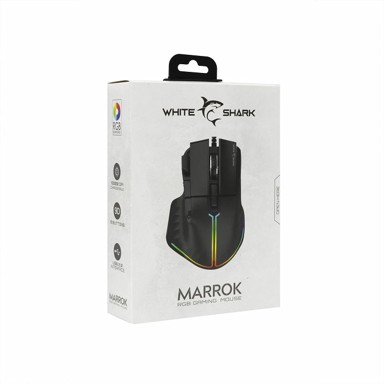 WHITE SHARK Miš GM-9006 Marrok, crni, RGB, 12.000 DPI, gaming