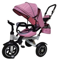TRIKE FIX Tricikl s krovom 360 3u1, roza